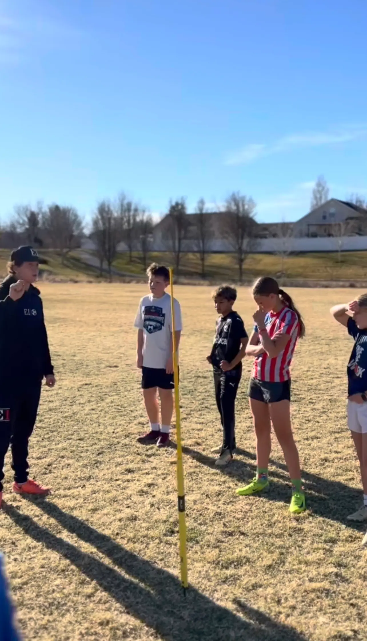 Soccer training session